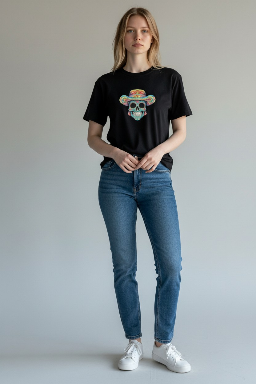 t-shirt teschio